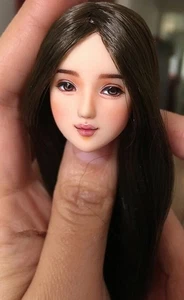 Customed 1/6 OB Head Sculpt Cute Beauty Girl For 12''Female PH LD UD Figure - Picture 1 of 6