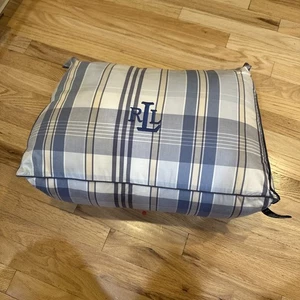 Lauren Ralph Lauren Wedge Bolster Bedside Pillow Tartan Plaid 20" Wide - Picture 1 of 6