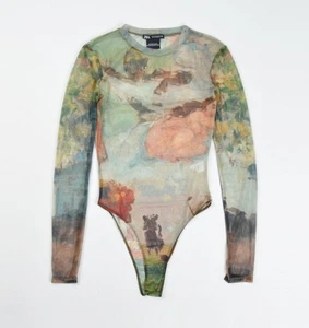 Zara A Modern Olympia by Cezanne, Paul Long Sleeve Mesh Art Bodysuit Size S - Picture 1 of 9