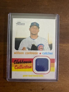 2020 Topps Heritage Willson Contreras Game Worn Relic Chicago Cubs - Picture 1 of 2