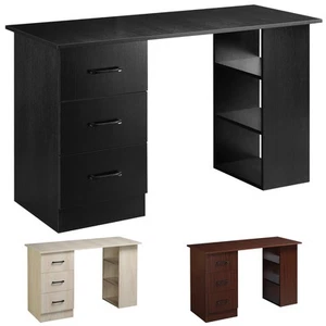 HOMCOM Scrivania in Legno Moderna con 3 Ripiani e 3 Cassetti 120x49x72cm - Foto 1 di 31