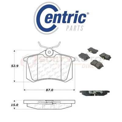 Centric Posi Quiet Disc Brake Pads w Shims for 2014-2017 Peugeot 208 1.6L L4 vw - Image 1 of 4