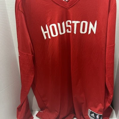 Мужская футболка для стрельбы Houston Rockets Adidas NBA Fusion NBA LS XL красная - Изображение 1 из 4