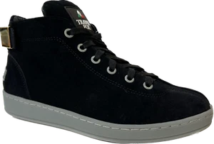 TRAVEL FOX Para hombre Malibú Gamuza Negra Puntera Redonda Cordones Parte Media 915601-260 - Imagen 1 de 5
