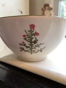 Christmas Holiday 6” Ceramic Bowl Made Hand Painted in Portugal Serving Dish CMG - Picture 1 of 11