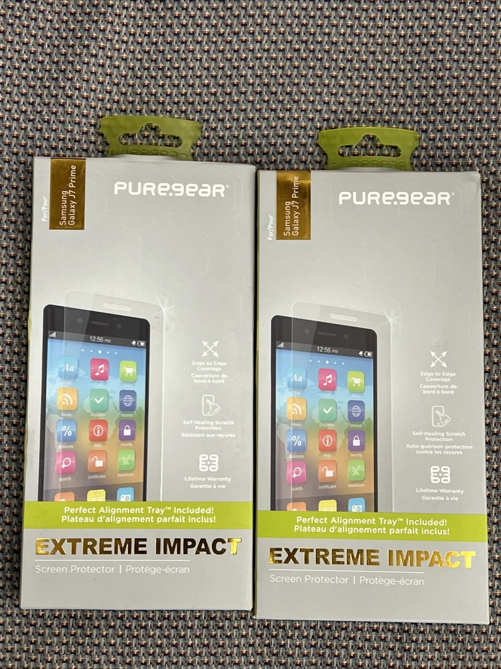 PureGear Extreme Impact Screen Protector for Samsung Galaxy J7 Prime (2 Pack) - Image 1 of 2