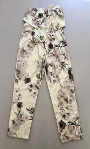 White Closet Sz 10 New With Tags Cream Floral Boned Bodice Jumpsuit Sleeveless - Picture 1 of 10