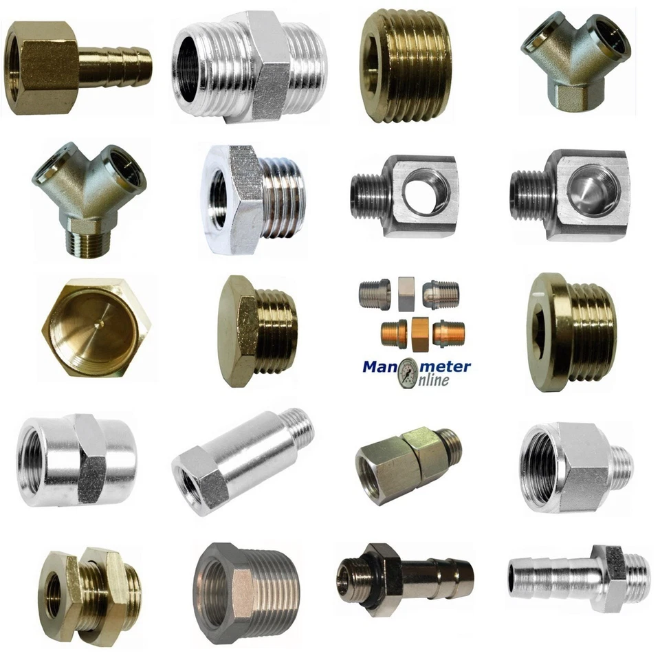 Gewindefittings aus Messing vernickelt Schraubfitting Fittings Reduziernippel - Bild 1 von 1