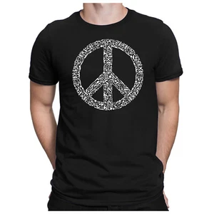 War Peace | Herren Fun T-Shirt S bis 4XL | Krieg Frieden Stop Ukraine Zeichen - Picture 1 of 7