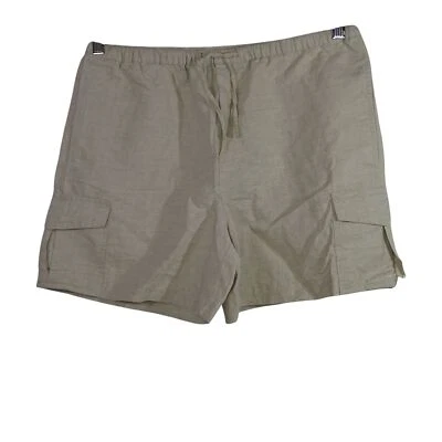 Pantalones Cortos Carga GH Bass Mezcla Lino Mujer Talla S Tostado Pull-on Cintura Elástica DEFECTUOSOS Foto 1 de 4