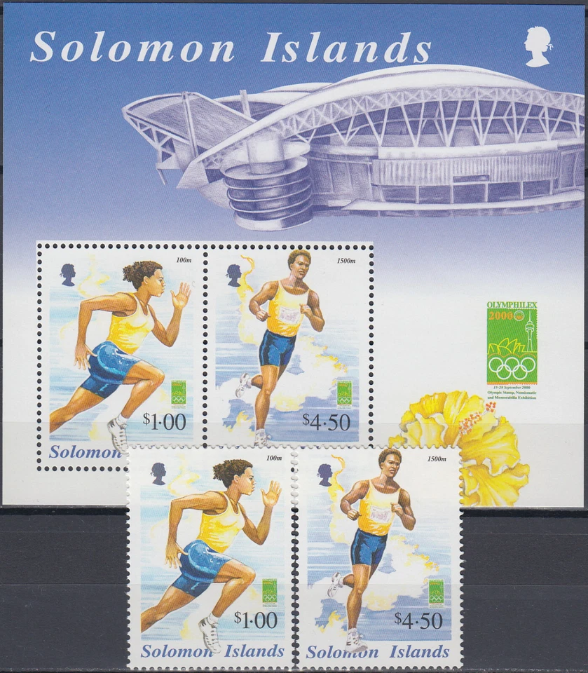 Solomon Set & S/S Olympic Games Sydney 2000 MNH-11,50 Euro - Image 1 of 1