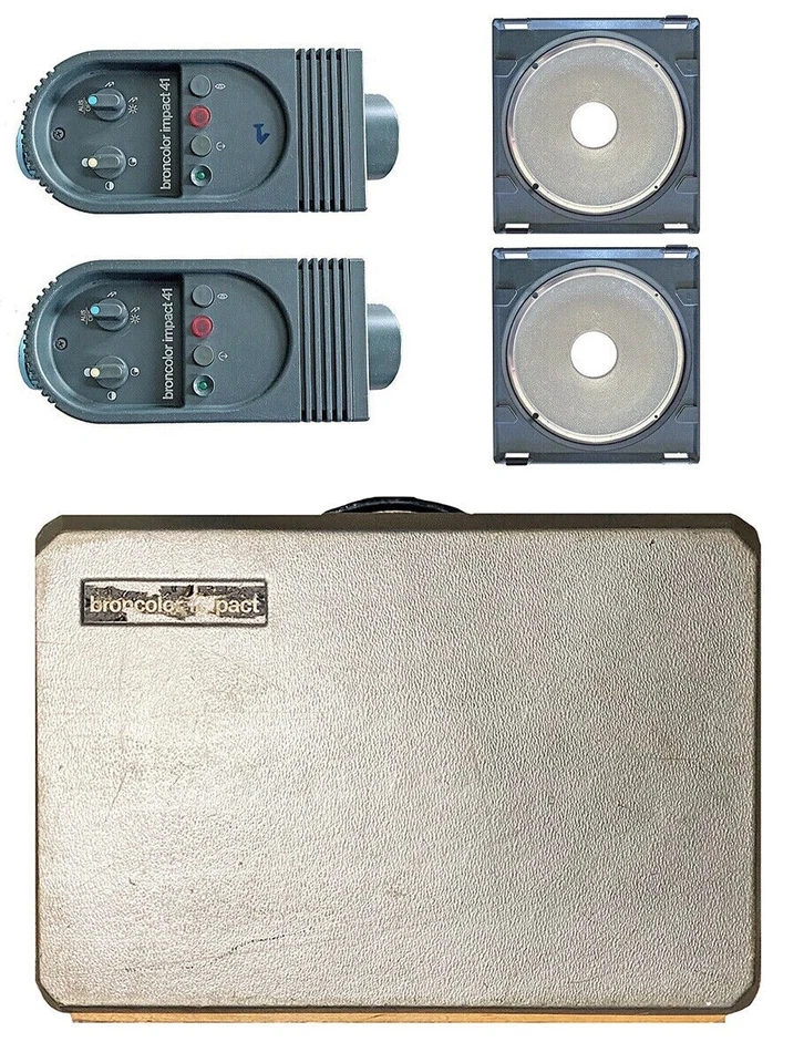 BRONCOLOR Valise avec 2 TORCHES IMPACT 41 + 2 Réflecteurs - Photo 1/4