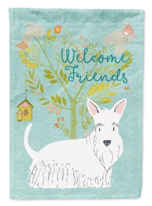 Caroline's Treasures BB7617CHF Welcome Friends White Scottish Terrier House F... - Picture 1 of 8
