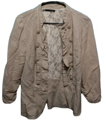 Maurice's ♈Junior's Solid Ruffled Wrap size M~Tan - Image 1 of 3