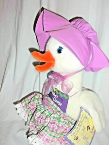 Mother Goose Plushie Basket Full of Rhymes 1999 Bonnet Apron 18" Commonwealth - Picture 1 of 4