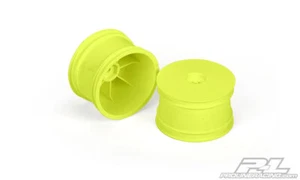 NEW Pro-Line 1/10 Velocity 2.2" 12mm Hex Rear Wheels Yellow (2) - Picture 1 of 1