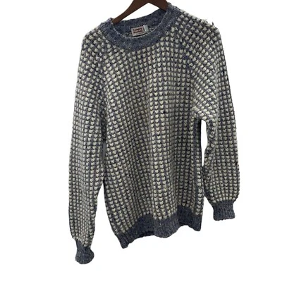 Suéter Cross Creek Country Lana Pura Grande Irlanda Pequeño Agujero en Debe Foto 1 de 4