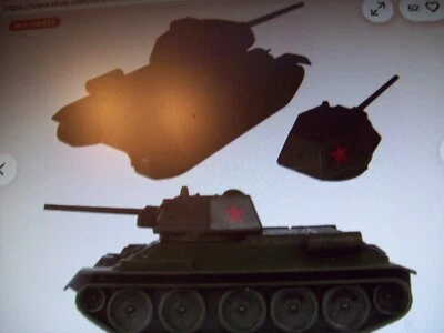 MIP reissue VictoryBuy/BMC [ CTS]  WW2 Russian T-34 tank w/two turrets, in red - Image 1 of 3
