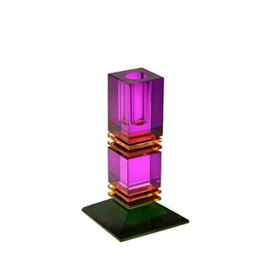 Con Estilo,Rectangular Candelero 'Adorno Cristal' de Cristal en Lila Verde ,H - Imagen 1 de 4