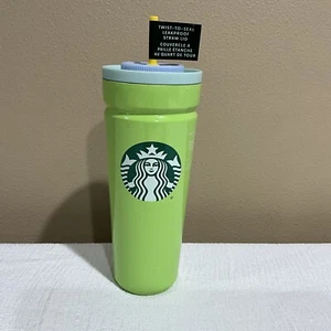 Starbucks 2025 Lime Green With Blue Twist Leakproof Vacuum Insulated Tumbler NEW - Picture 1 of 6