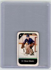 1982-83 POST CEREAL MINI NHL HOCKEY CARD STEVE WEEKS NEW YORK RANGERS #NNO