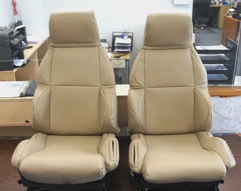 PARA CHEVY CORVETTE C4 SPORT 84-93 S. CUERO AJUSTE PERSONALIZADO 2 FUNDAS DE ASIENTO 13 COLORES Foto 1 de 4