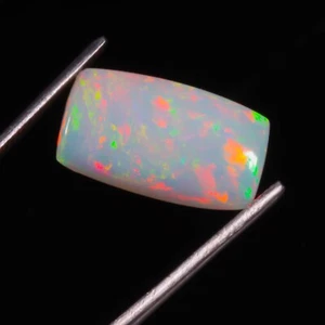Impresionante piedra preciosa cabujón con forma rectangular de ópalo de fuego etíope natural 5,85 quilates - Imagen 1 de 6