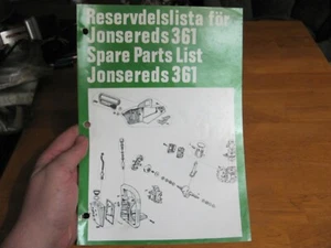 Jonsered Model 361 Chainsaw Spare Parts List - Imagen 1 de 3