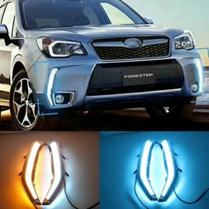Par de luces de circulación diurna LED DRL 3 colores para Subaru Forester 2013-2015 - Imagen 1 de 7