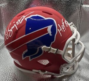 Mini casque de vitesse signé OJ Simpson Buffalo Bills avec cour - Beckett authentique
