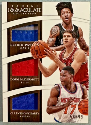 PAYTON MCDERMOTT EARLY 2014-15 Immaculate Collection Trio Relics Patch RC 58/99 - Image 1 of 2