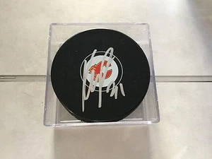 Disco de Hockey Karri Ramo Firmado por los Calgary Flames Autografiado NHL a - Imagen 1 de 1