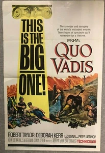 1964 MOVIE POSTER *QUO VADIS* ROBERT TAYLOR/DEBORAH KERR 27X41" 1-SHEET ORIGINAL - Picture 1 of 5