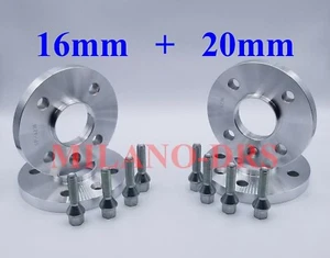 4 DISTANZIALI RUOTA 16+20mm PEUGEOT 2008 - 3008 - 5008 +BULLONE CONICO - Imagen 1 de 1