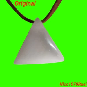 Großer Dreieck Kettenanhänger - Opal Quarz Edelstein Heilstein - 2,5 cm #HoKi13 - Bild 1 von 8