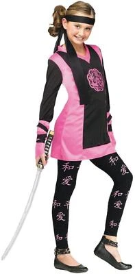 Disfraz Dragón Ninja Niña Niños, Negro/Rosa, Grande 12-14 Foto 1 de 2