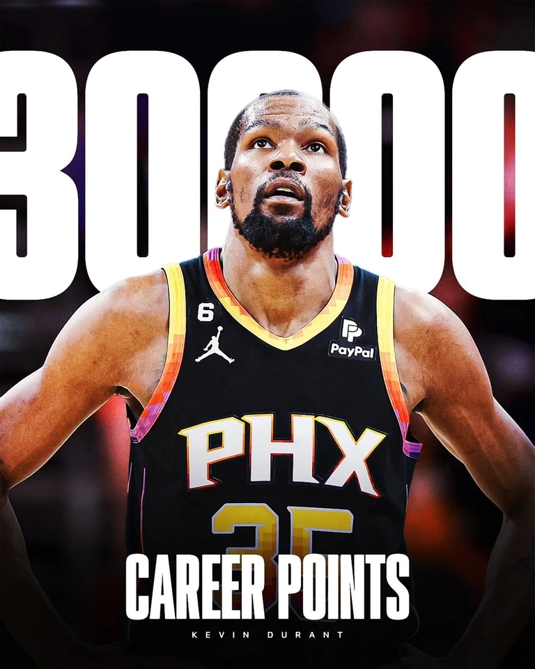 Foto de baloncesto de la NBA Kevin Durant 30.000 puntos de carrera collage Phoenix Suns 8x10 Foto 1 de 1