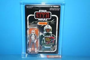 STAR WARS 2012 AFA GRADED MINT ON CARD TVC ODD BALL CLONE PILOT FIGURE WEAPON - Picture 1 of 10