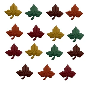Falling Leaves Sewing Buttons  - Craft Sewing Scrap - Autumn Leaf Buttons - Picture 1 of 2