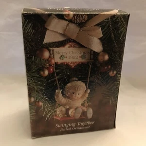 New 1992 Enesco Ornament, Memories Of Yesterday, Swinging Together, 580481  - Picture 1 of 7
