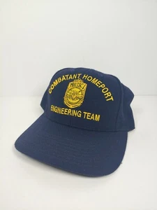 Vtg Combatant Homeport Engineering Team Marine Snapback Hat The Corp Made in USA - Picture 1 of 9