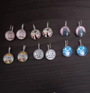 Lot de boucles d'oreilles dos levier chat #3 - Photo 1/15