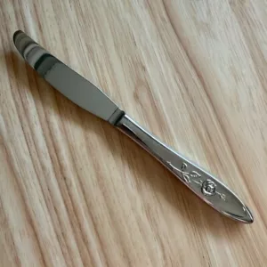 Coltello da tavola vintage My Rose Youth bambino massiccio floreale inox 6-3/4" - Foto 1 di 5