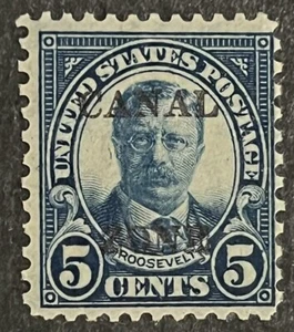 Travelstamps: US Canal Zone Stamps Scott #103 - 5 Cent Roosevelt Mint MOGH - Picture 1 of 5