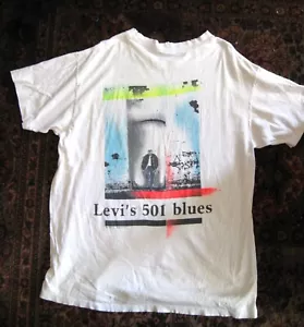 LEVI’S 501 BLUES - VINTAGE 1980’S MEN’S TEE / T-SHIRT - GR. L - BRUCE SPRINGSTEEN - Bild 1 von 9