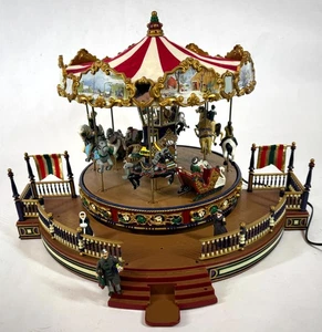 Mr Christmas Holiday Around the Carousel Holiday Winter Animated Statue - Picture 1 of 15