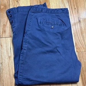 Adidas Blue Capris Cotton Twill 14 - Picture 1 of 7