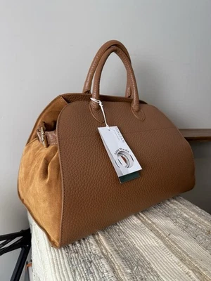 NWT! ANNA PAOLA  Italian Leather Handbag  Viral Commuter Bag Tan Brown - Image 1 of 4