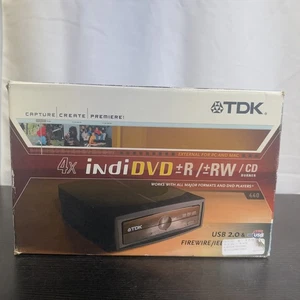 TDK 4X IndiDVD R/RW/CD Burner Pc/Mac With All Cords, Software, & Original Box - Picture 1 of 16