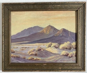 Vintage Original Oil Small Gem Painting Southwester Desert Landscape Signed 1956 - Picture 1 of 16